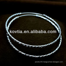 Fashion hot sale 925 sterling silver big hoop earrings